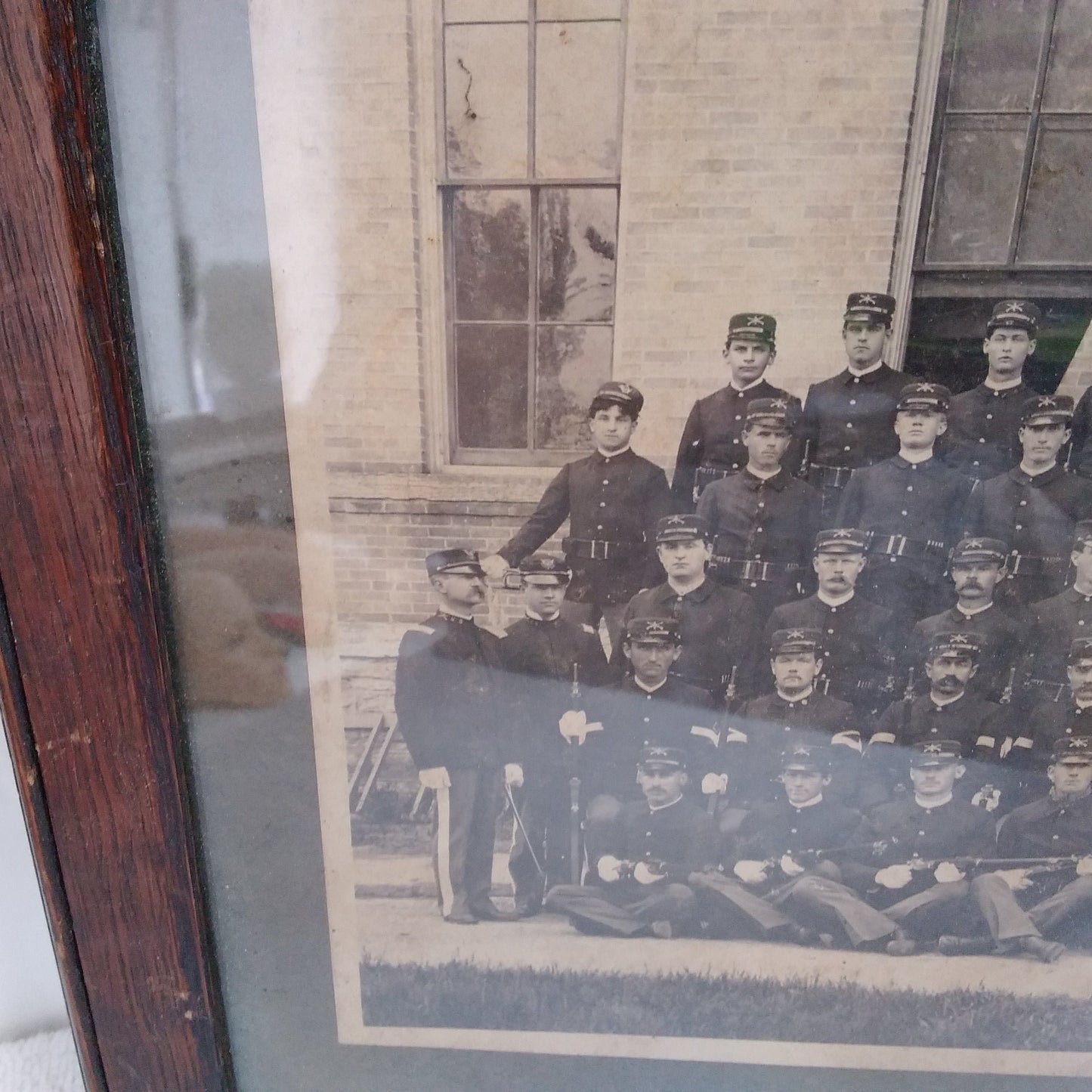 Framed Portrait of Eighth Infantry Division, Company K, at Fort Snelling, Minnesota c. 1900
