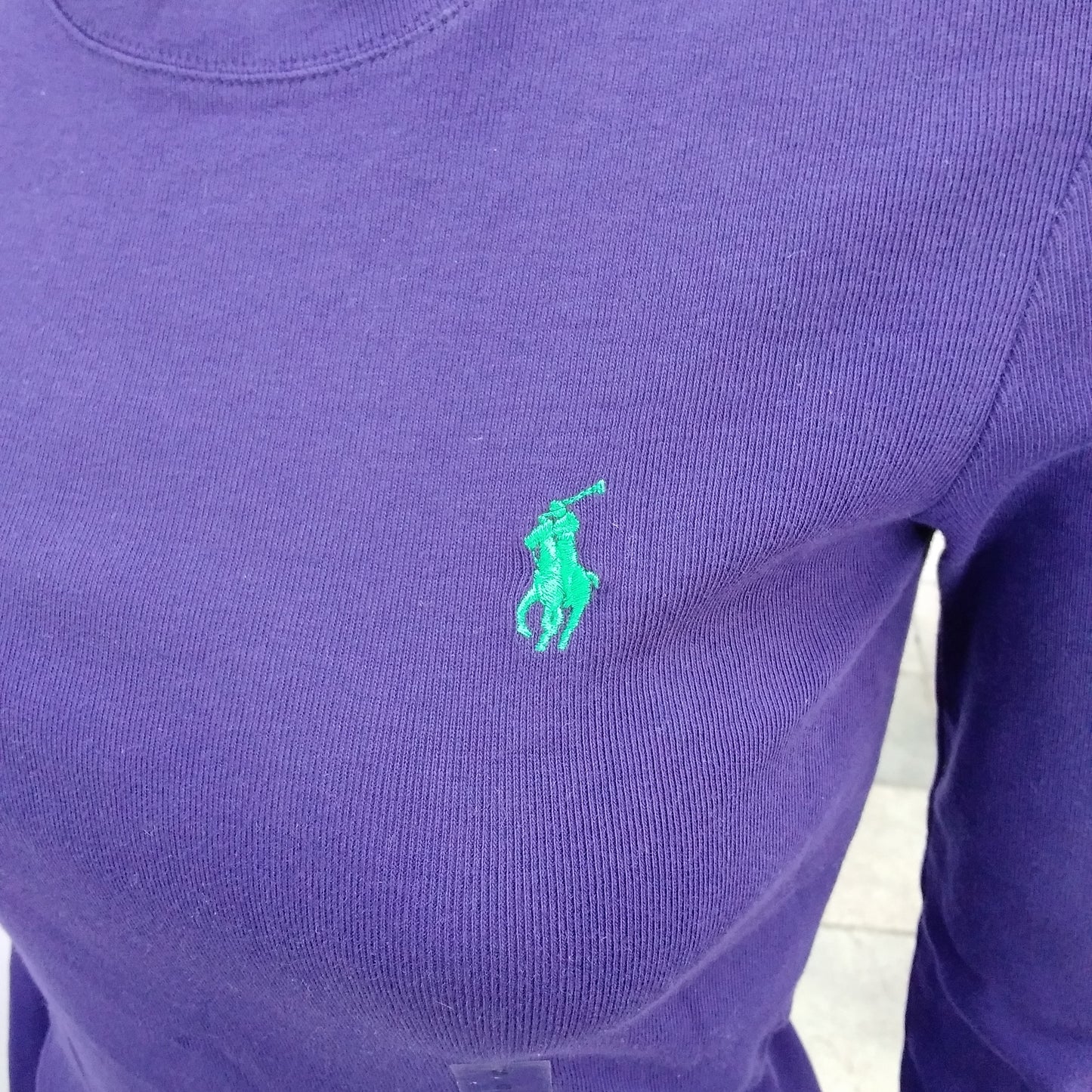 NWT -- Ralph Lauren Sport Women's Purple Cotton Crew Neck Sweater -- Size: S