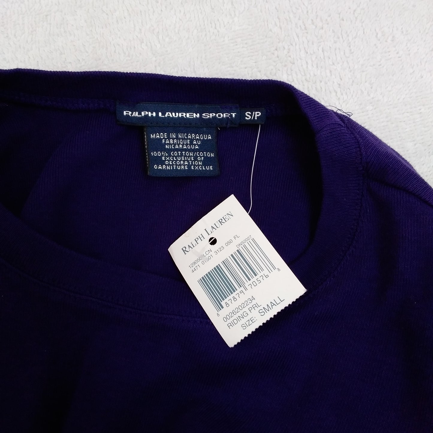 NWT -- Ralph Lauren Sport Women's Purple Cotton Crew Neck Sweater -- Size: S
