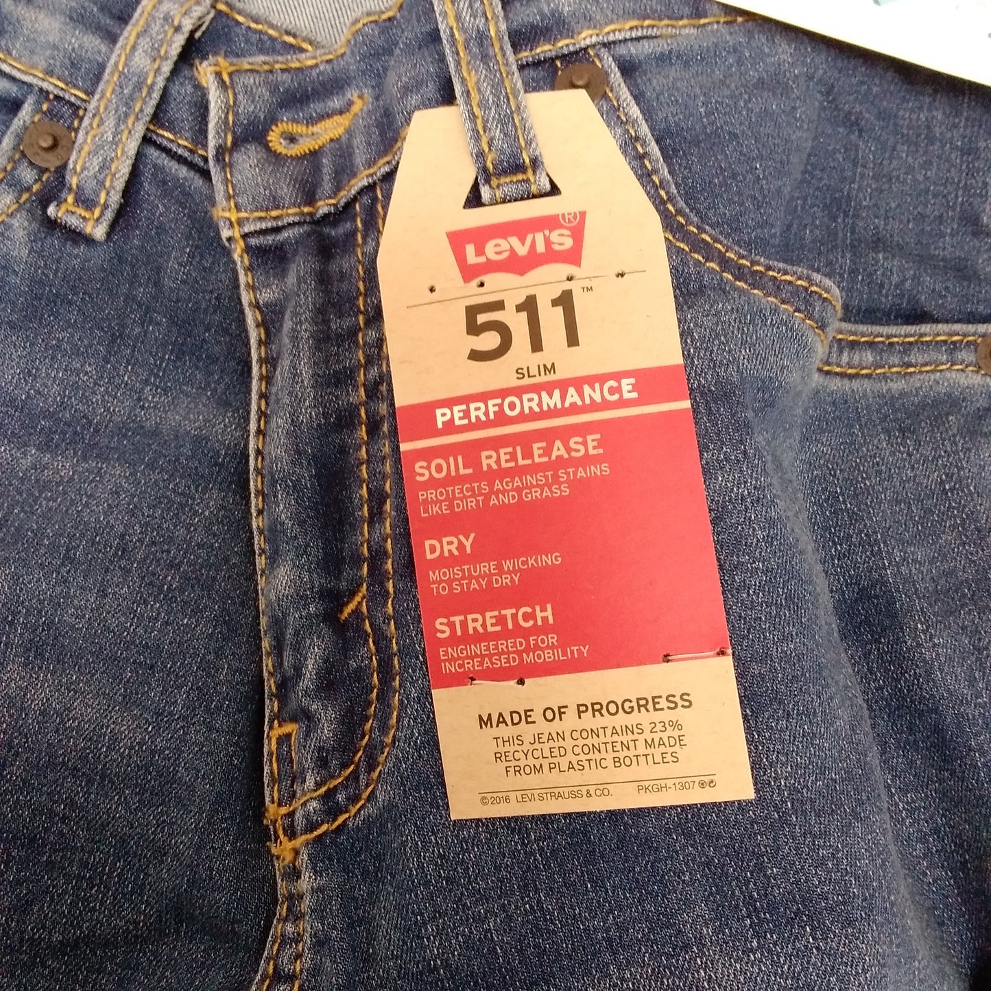 NWT -- Levi's Dark Blue 511 Skinny Stretch Jeans -- Youth 16 / 28x28
