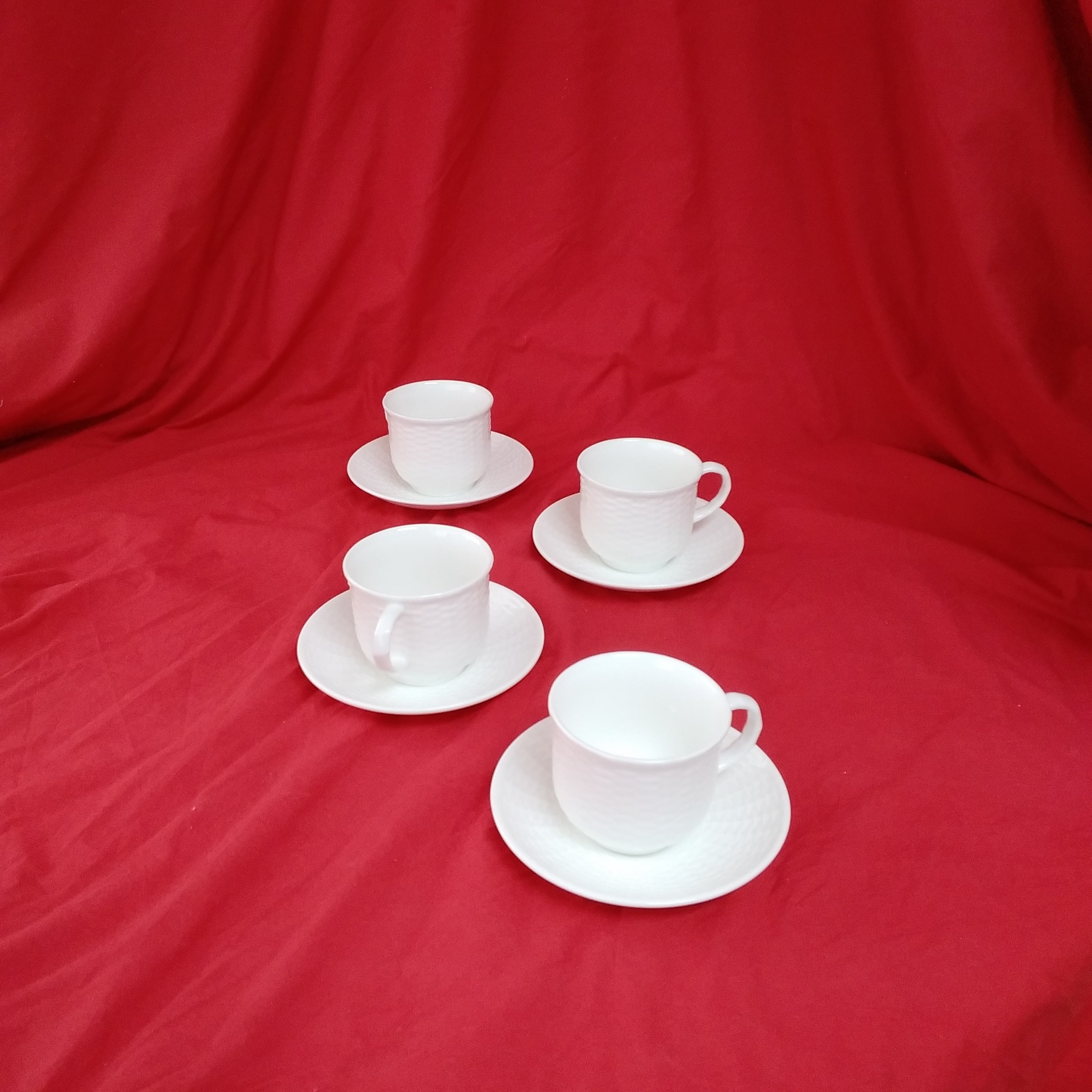 VTG Wedgewood Nantucket 4 piece Basket Weave Style Bone China Set vtg-wedgewood-nantucket-4-piece-basket-weave-style-bone-china-set