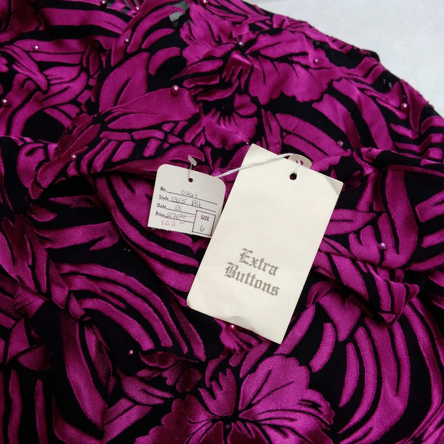 VTG -- Pat Richards by Michael Maiello purple black Formal Dress -- 6