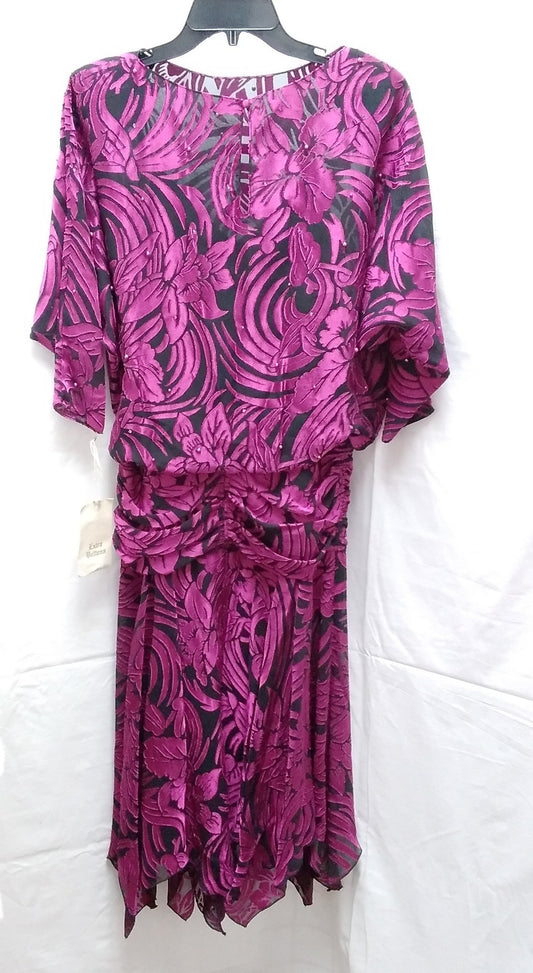 VTG -- Pat Richards by Michael Maiello purple black Formal Dress -- 6