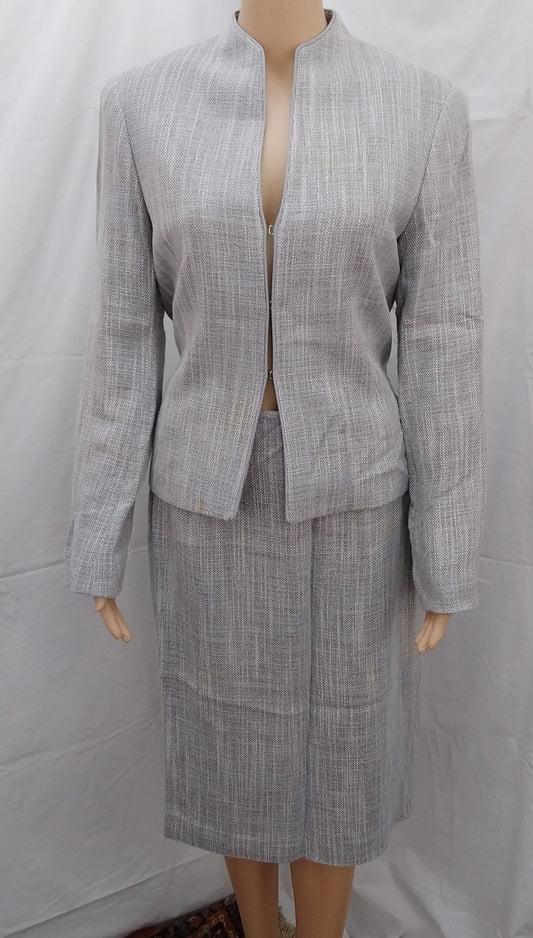 Lafayette 148 NY Grey Skirt Suit -- US 6
