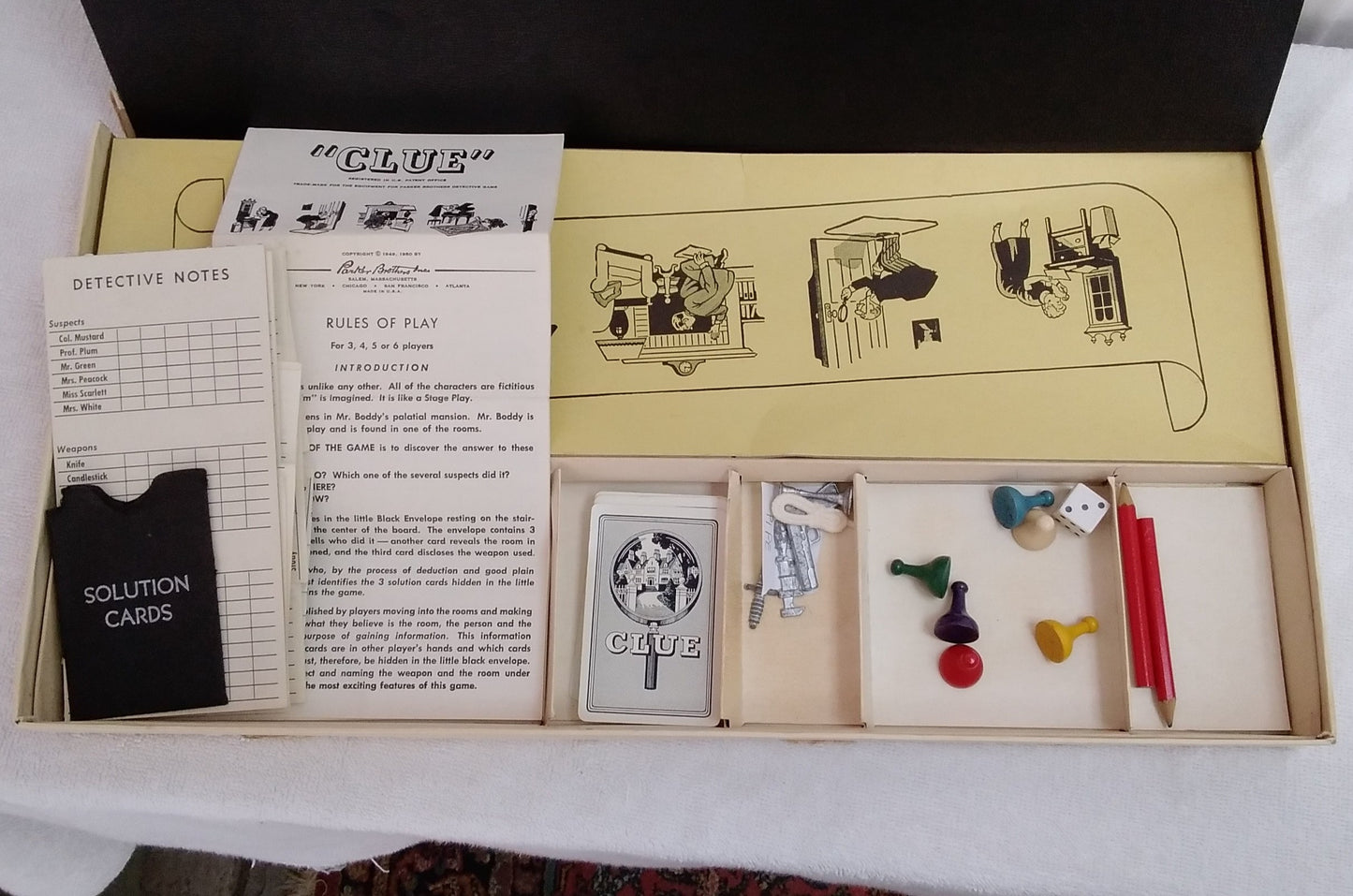 VTG -- Parker Brother's 1956 Edition of Clue