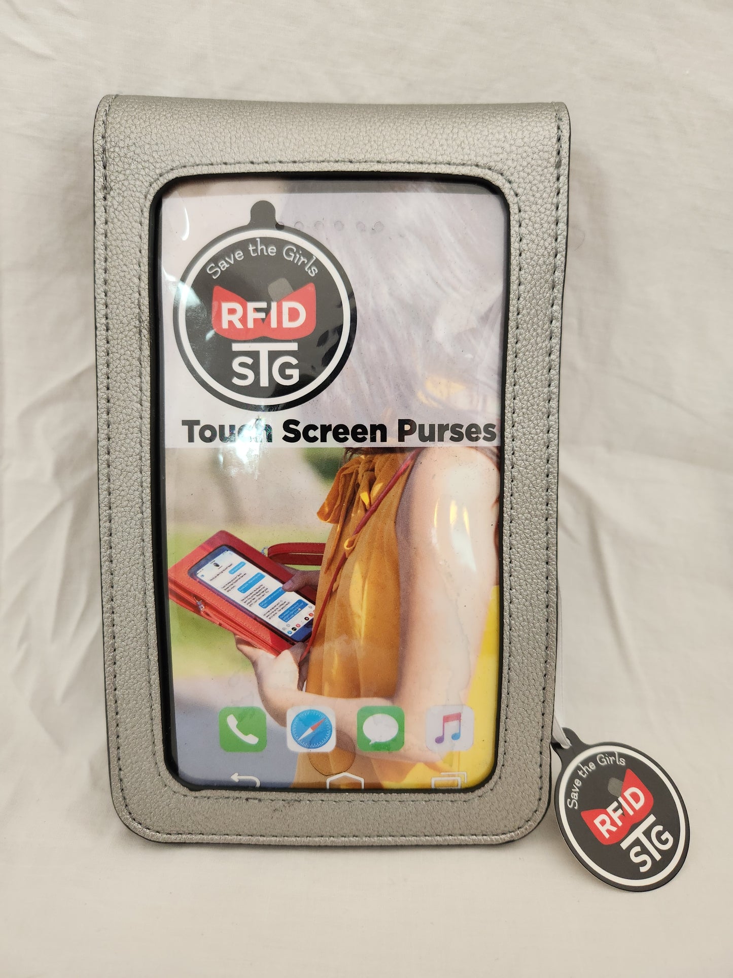 NWT - Save the Girls Metro-Platinum Touch Screen RFID Purse
