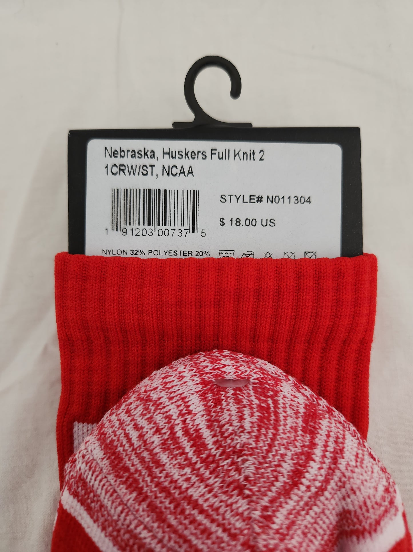 NWT - Strideline Men's Red Nebraska Huskers Socks - Size: M/L