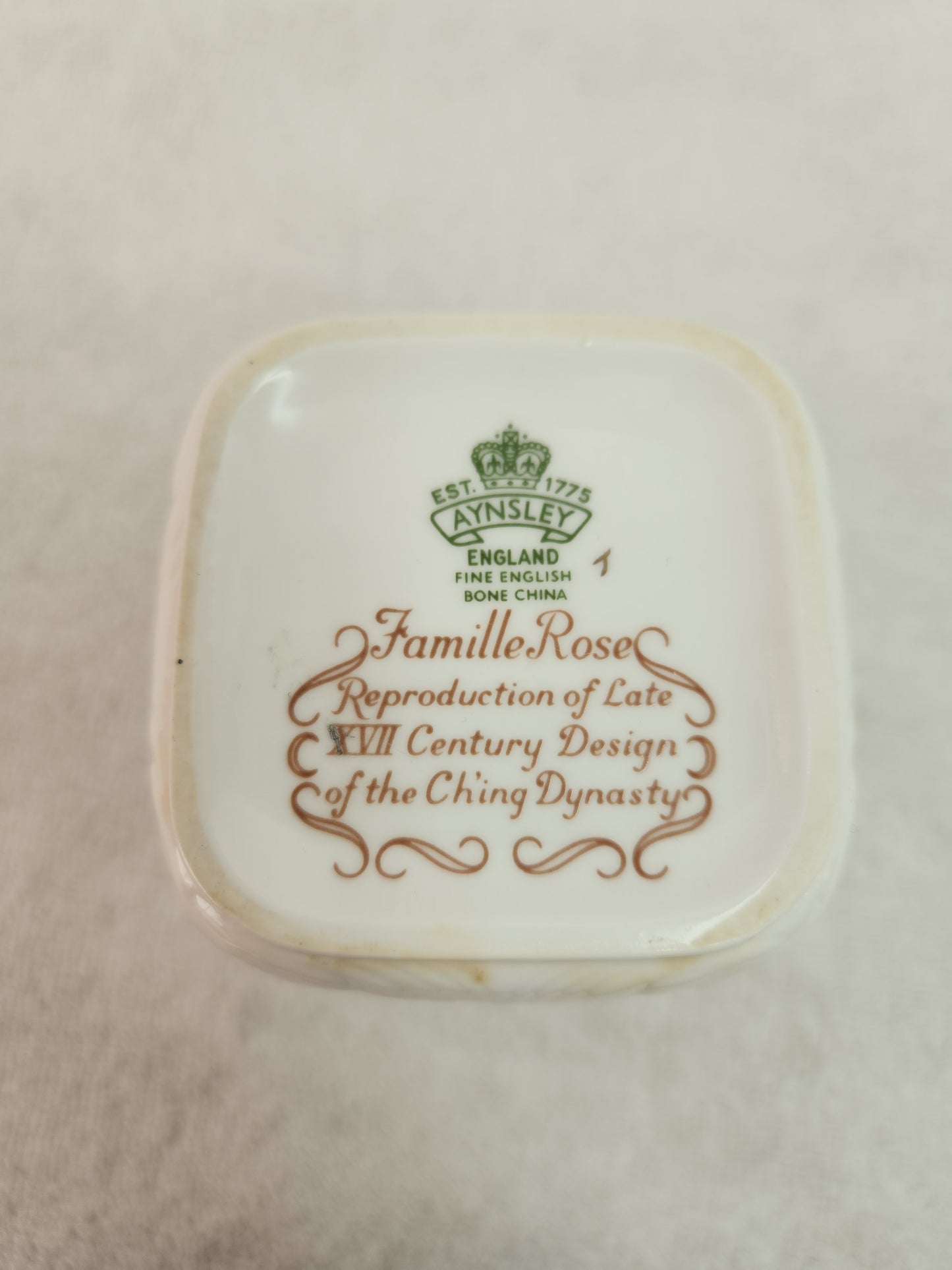 Aynsley Bone China Famille Rose Spice Jar