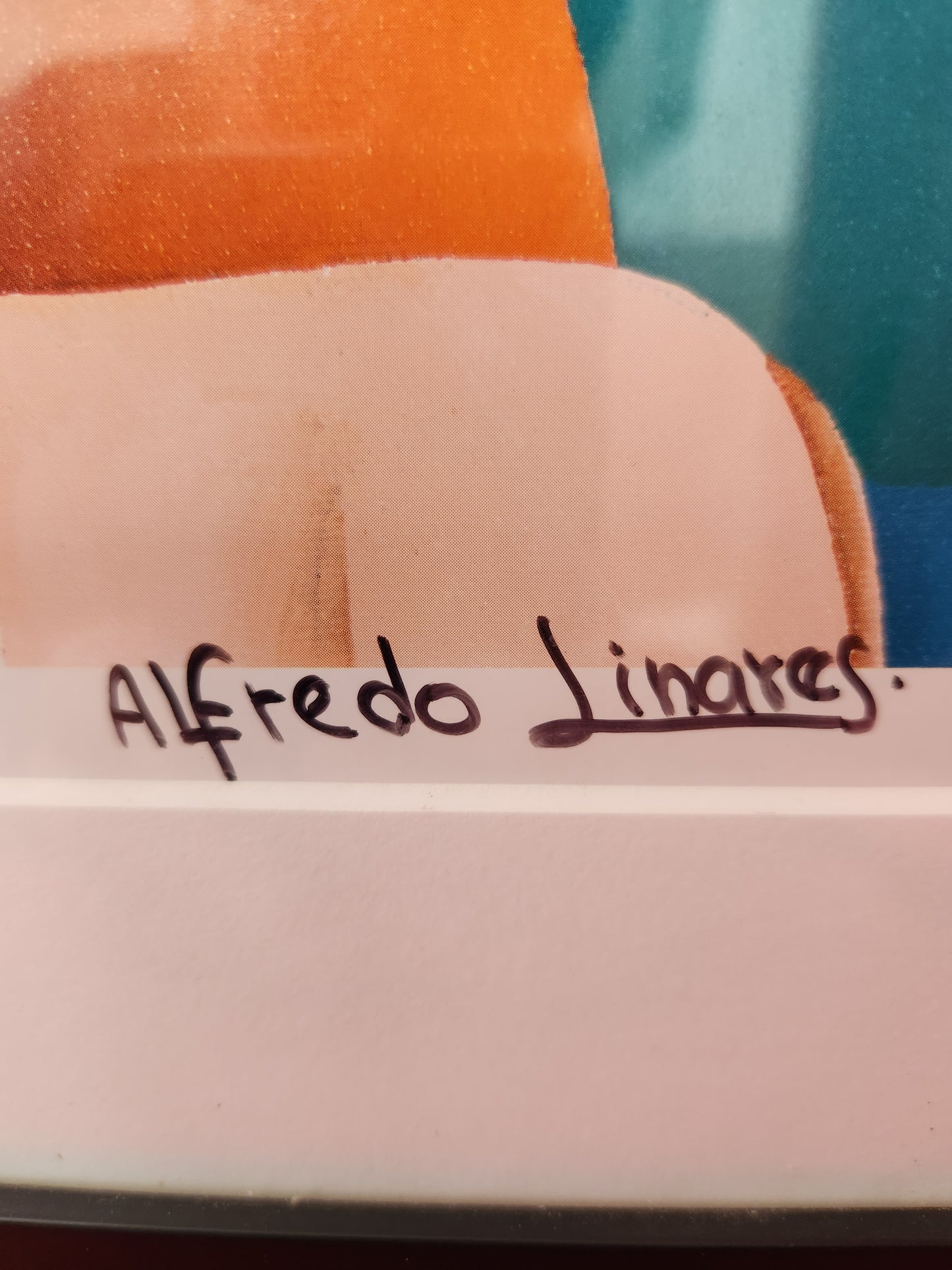 Rare - Unique Salvadoran Artist ALFREDO LINARES Signed/Dated Lithograph Print