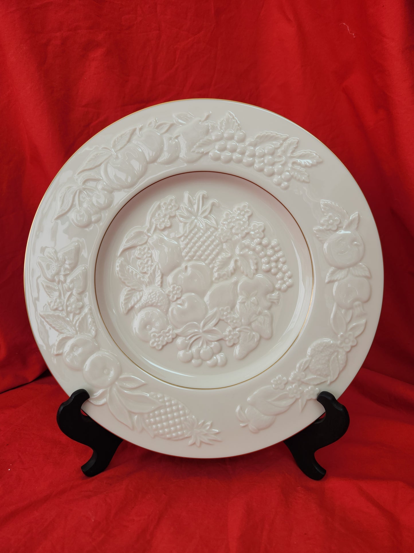13" Fruits of Life Platter by Lenox with 24k Gold Trim