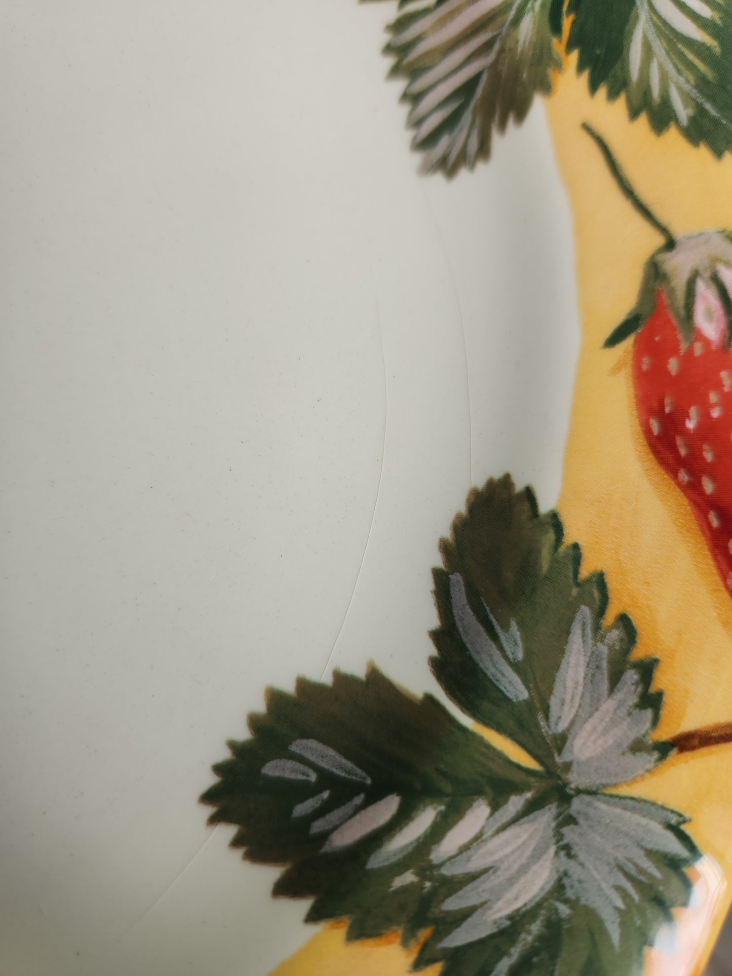 Strawberry Canape Plate Farandole by FAIENCERIE DE GIEN