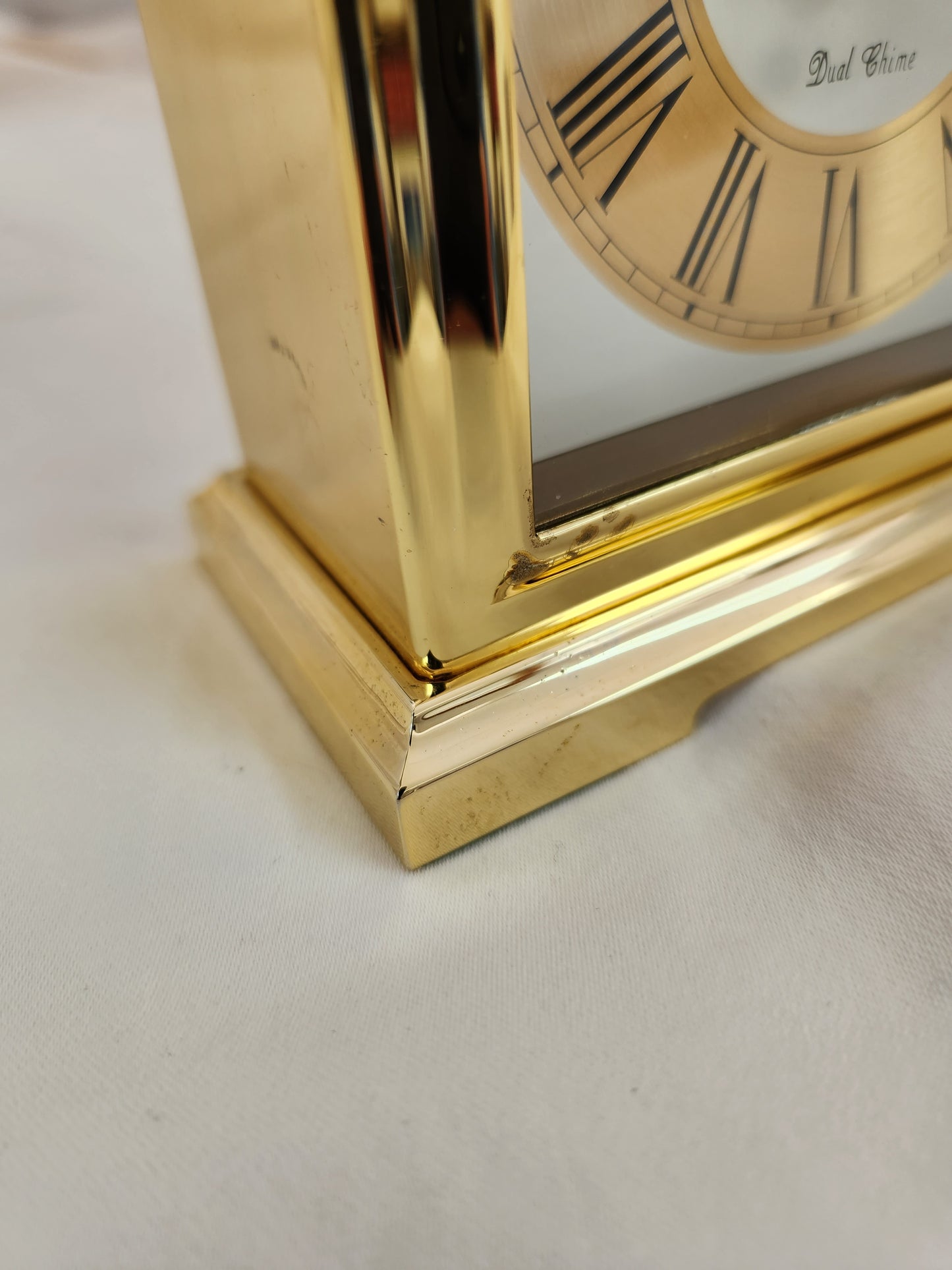 Howard Miller Brass Dual Chime Clock 645-229 W/ Westminster & Whittington Chimes