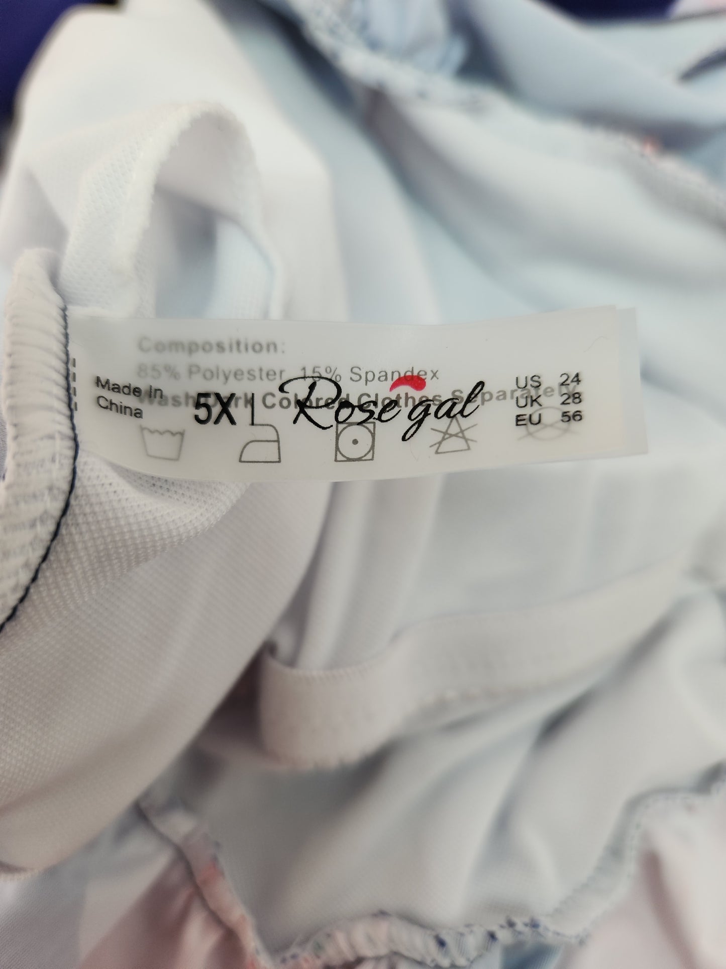 NWT - Rose Gal Purple Floral Tankini Swimsuit Top - 24