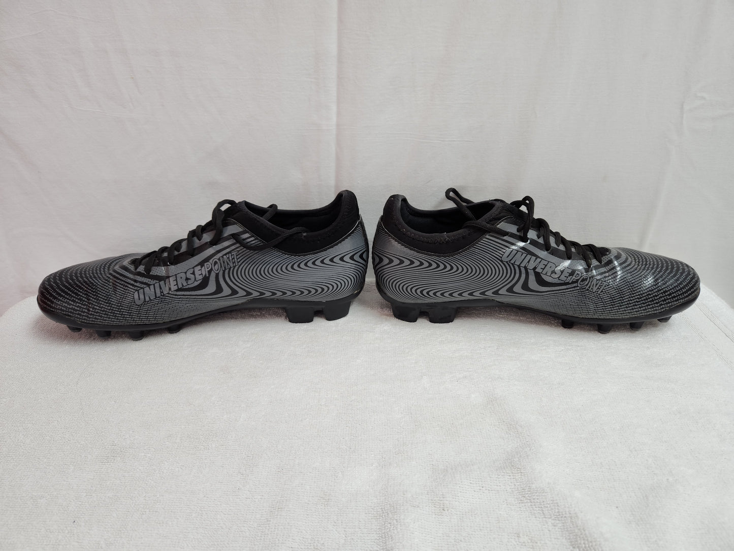 Rare Universe Point Men's Black Microfiber Ankle Cleats - Size: 13.5