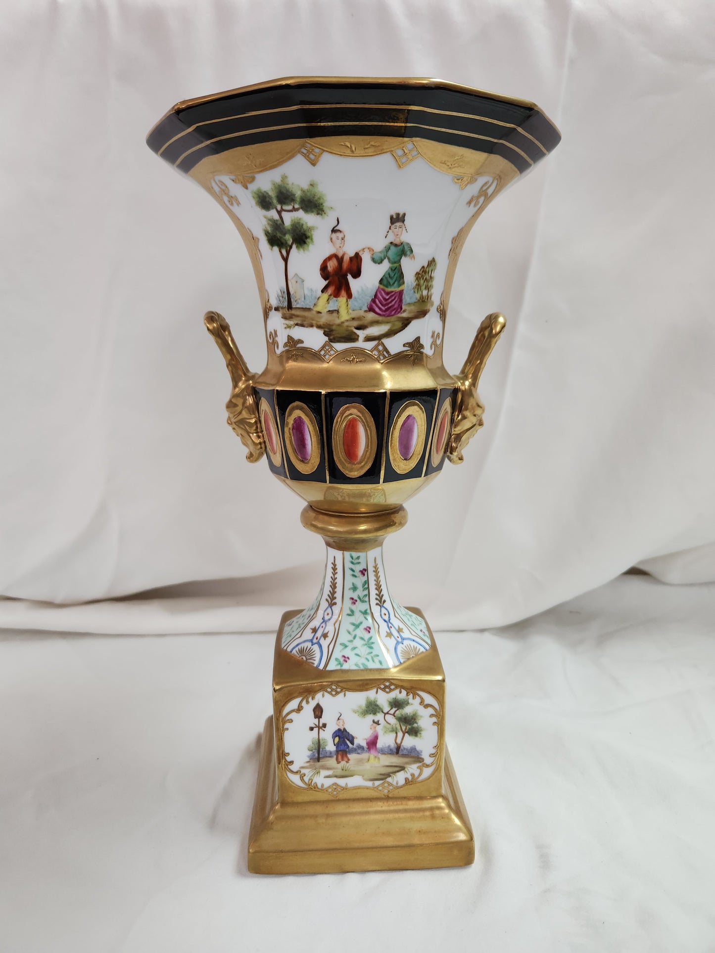 Rare - Porcelain Chinoiserie Urn Vase by Chelsea House