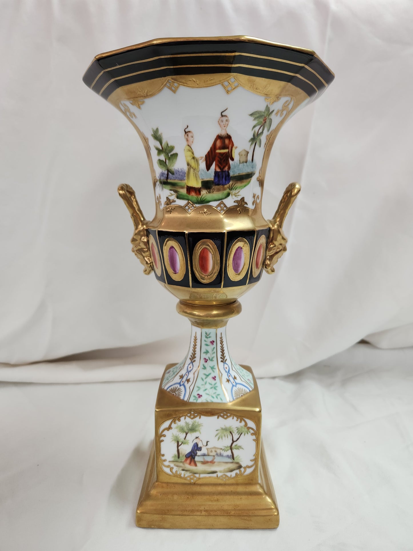 Rare - Porcelain Chinoiserie Urn Vase by Chelsea House