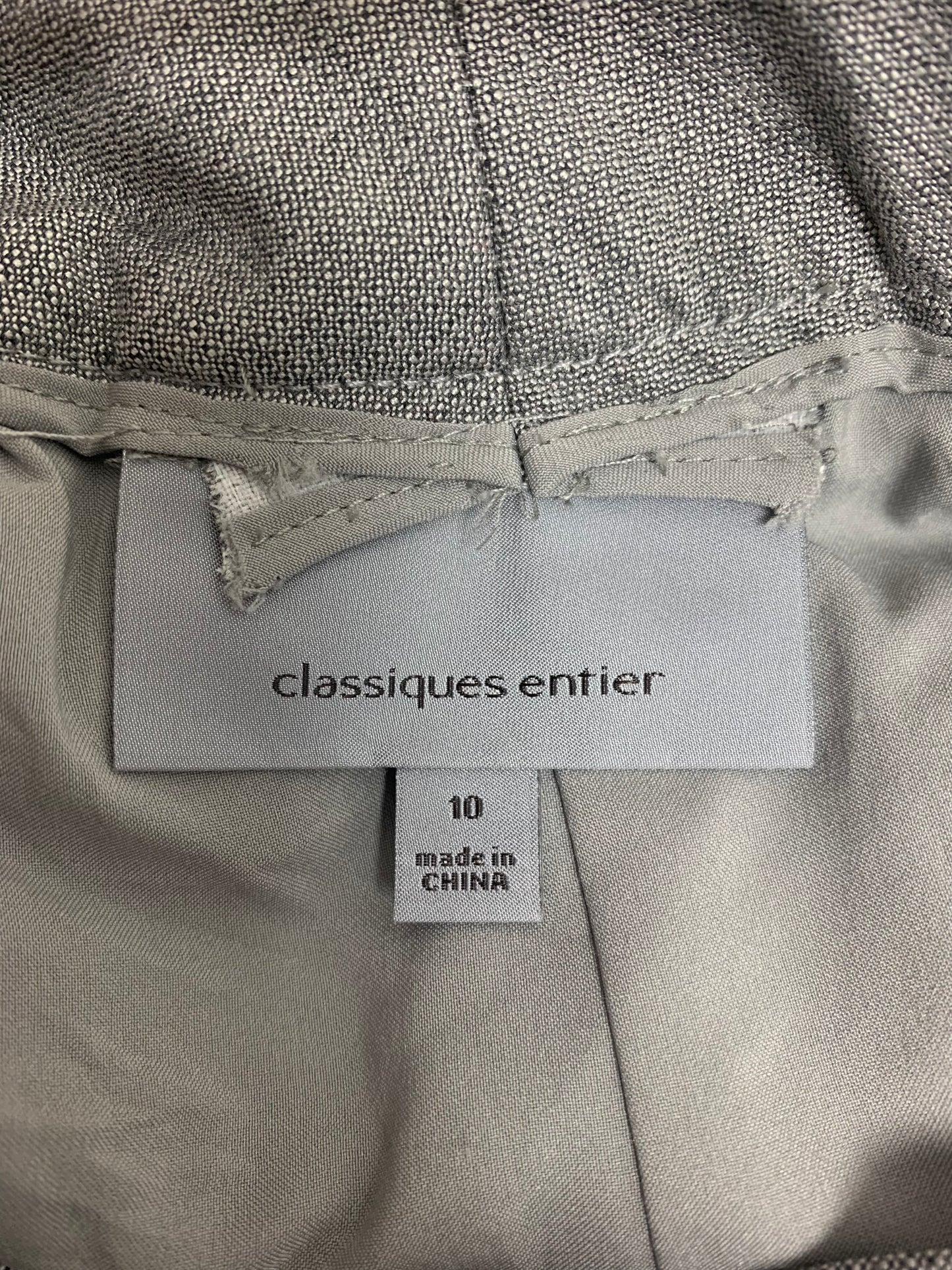 NWT - CLASSIQUES ENTIER grey Viscose Wool Pants - 10