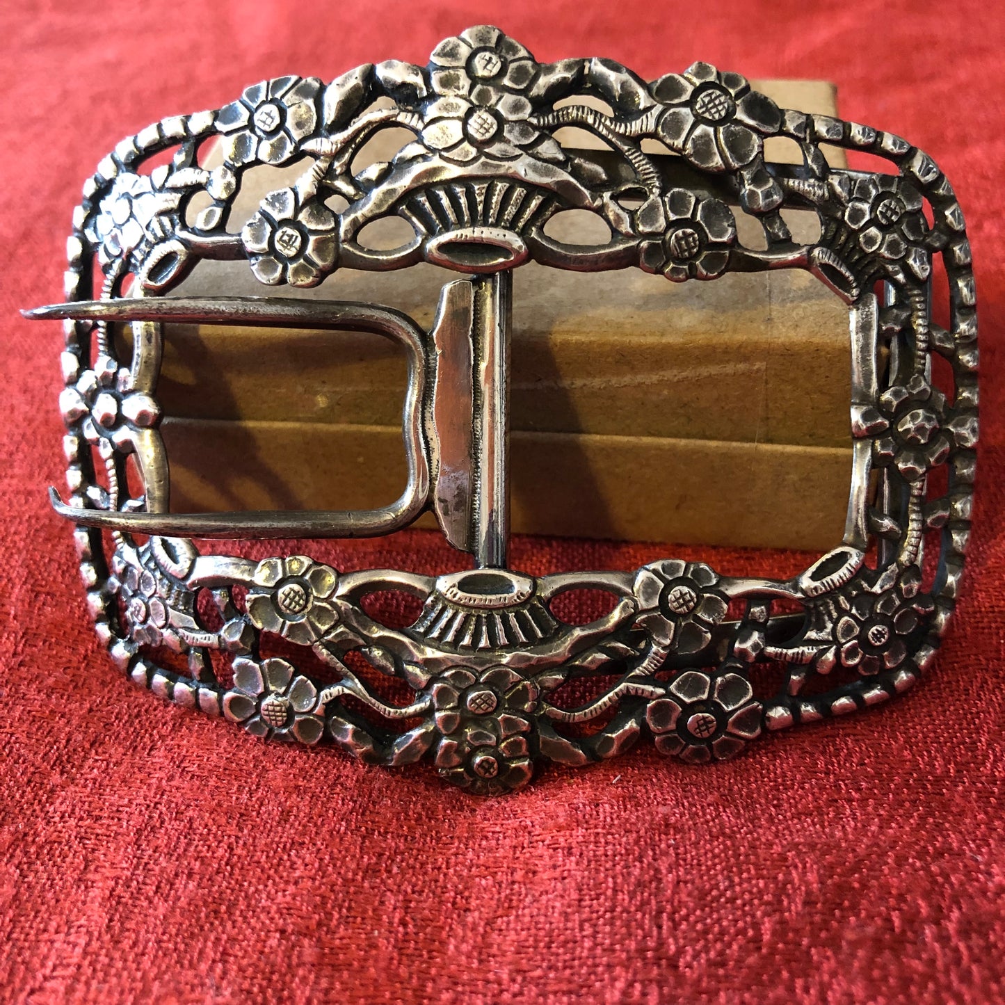 Vintage C 800 German Silver Belt Buckle