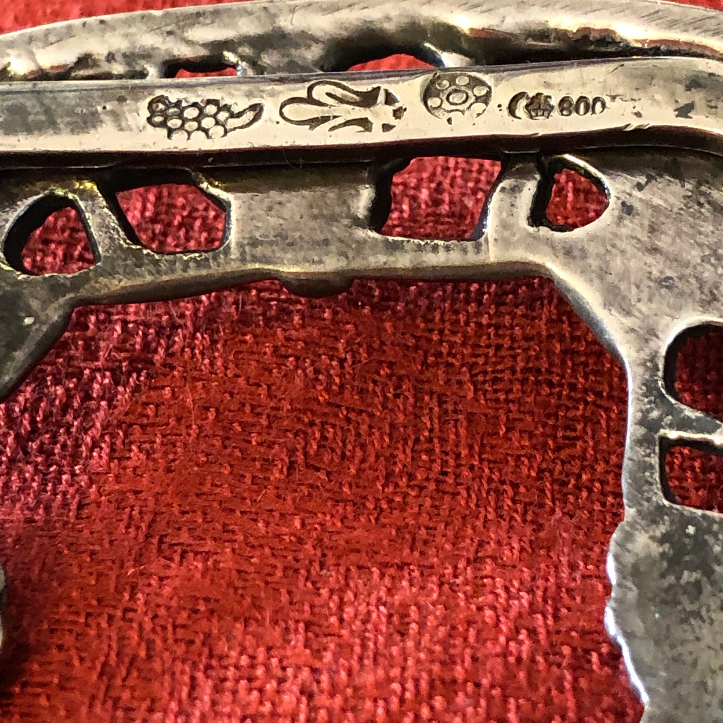 Vintage C 800 German Silver Belt Buckle