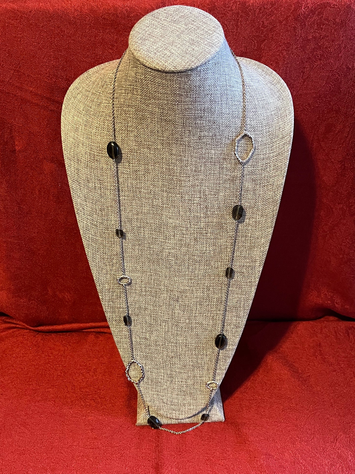 Alexis Bittar Goldtone Glass Bead and Rhinestone Statement Necklace