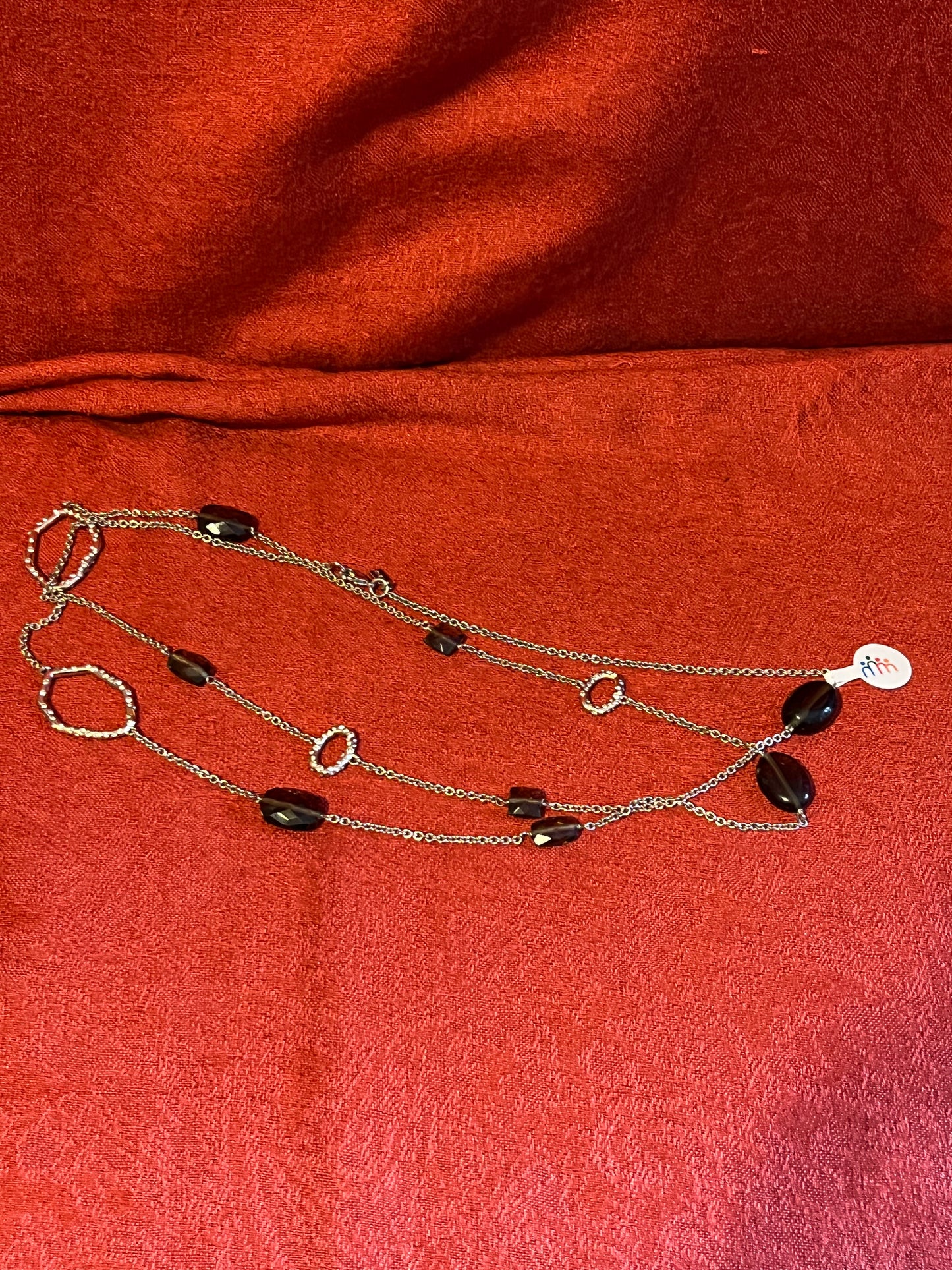 Alexis Bittar Goldtone Glass Bead and Rhinestone Statement Necklace