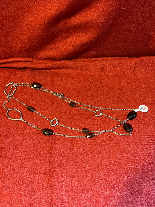 Alexis Bittar Goldtone Glass Bead and Rhinestone Statement Necklace