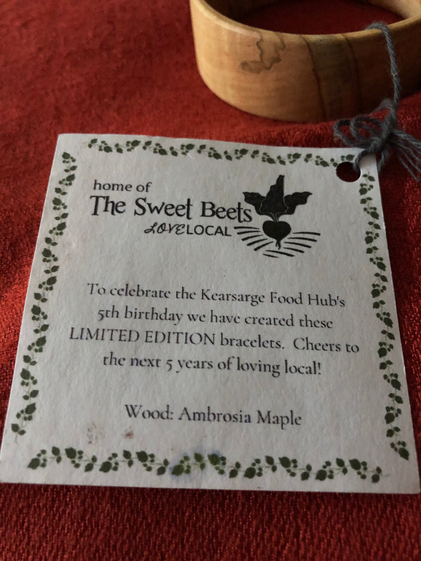 Silvatica Designs Ambrosia Maple Bangle-NWT