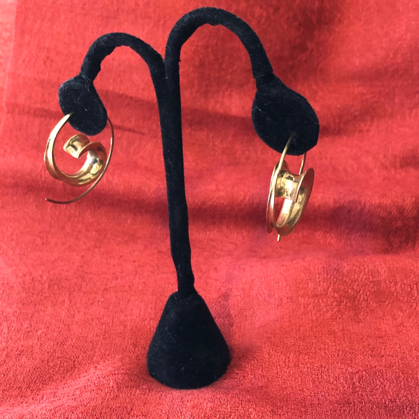 Brass Spiral Earrings