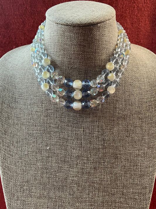 Vintage Multi-Strand Pastel Christian Dior Necklace