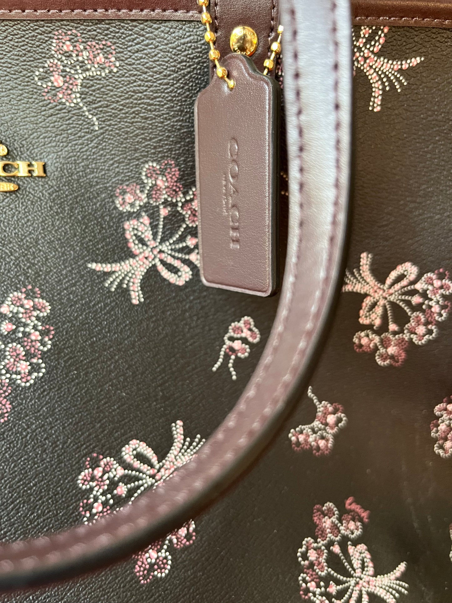Coach Ribbon Bouquet Reversible City Tote-NWT