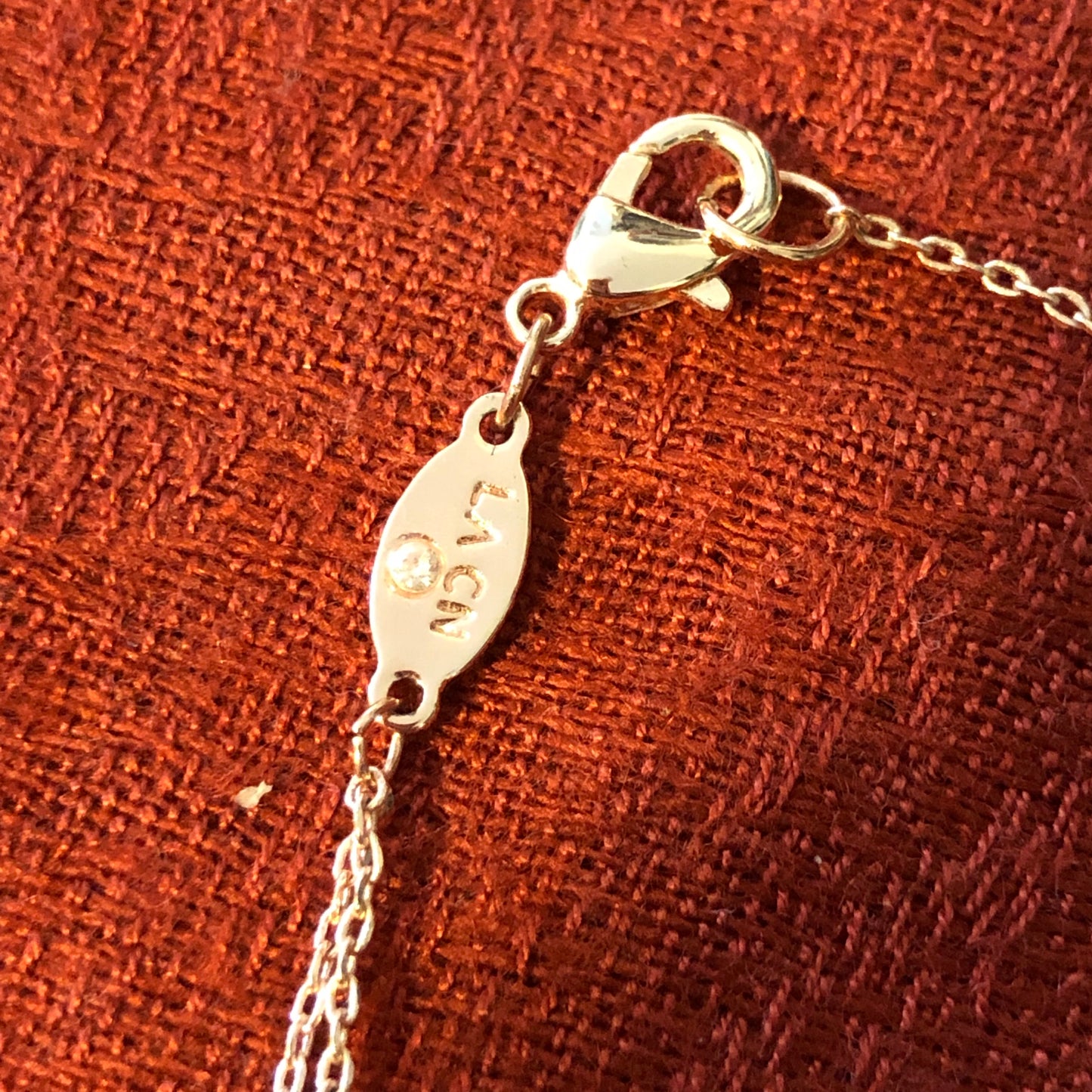 LA CN Rose Gold Tone Double Strand Disney Minnie Mouse Necklace