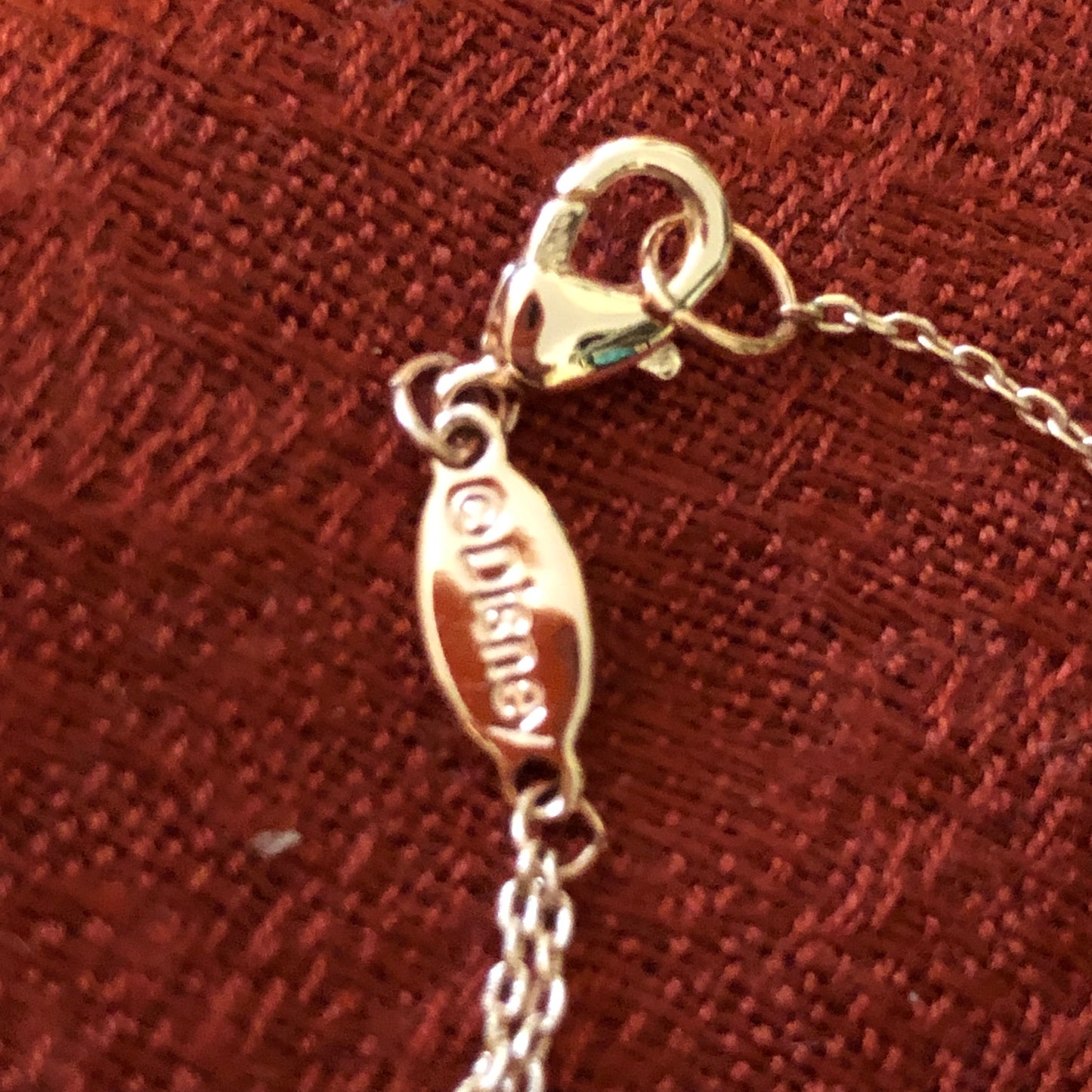 LA CN Rose Gold Tone Double Strand Disney Minnie Mouse Necklace