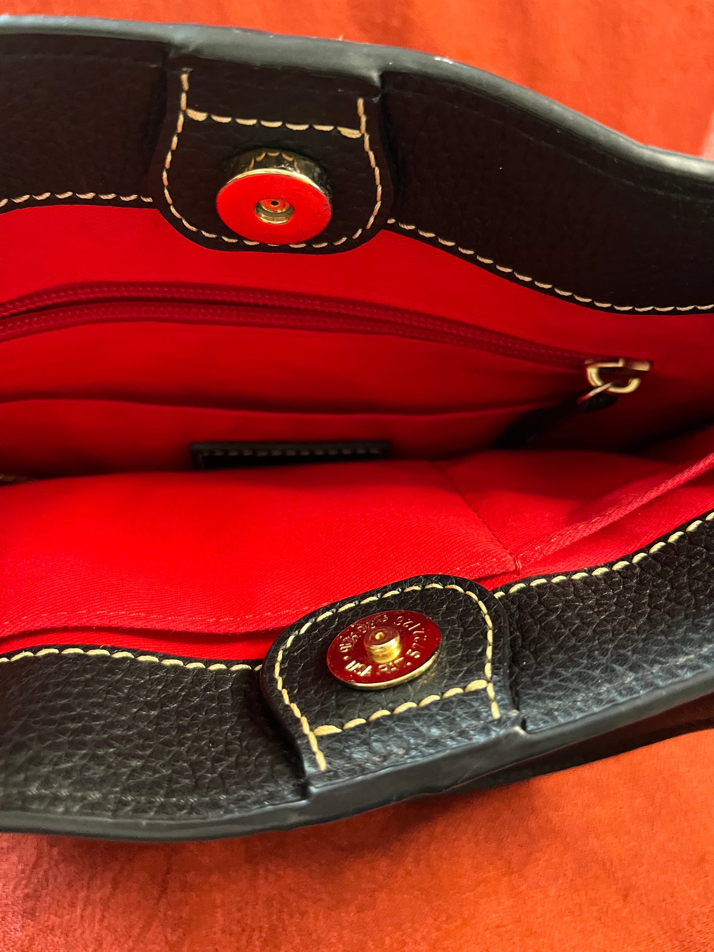 Black Dooney & Bourke Saffiano Leather Small Crossbody Bag
