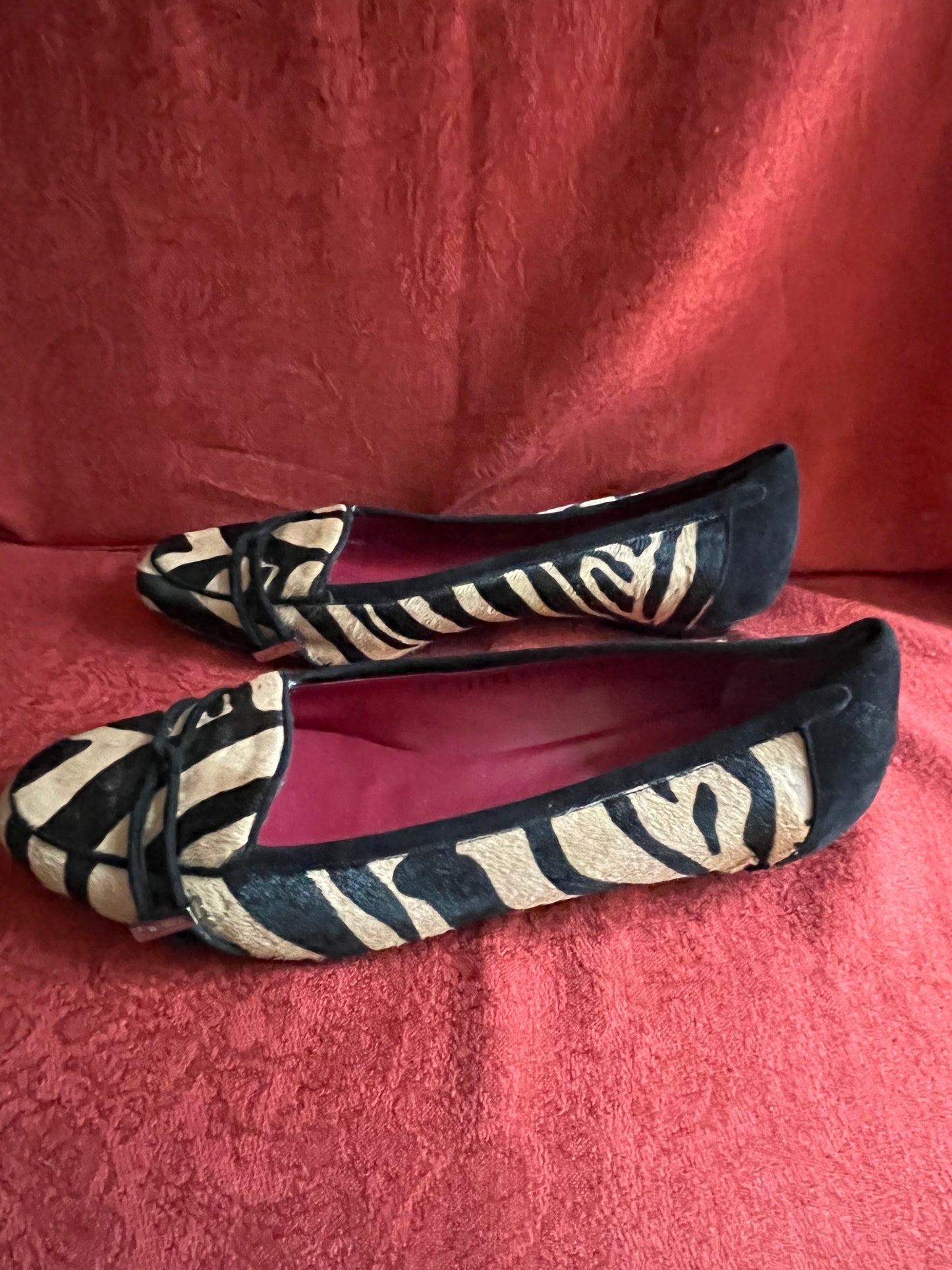 Salvatore Ferragamo Calf Hair Animal Print Flat Shoe-9B