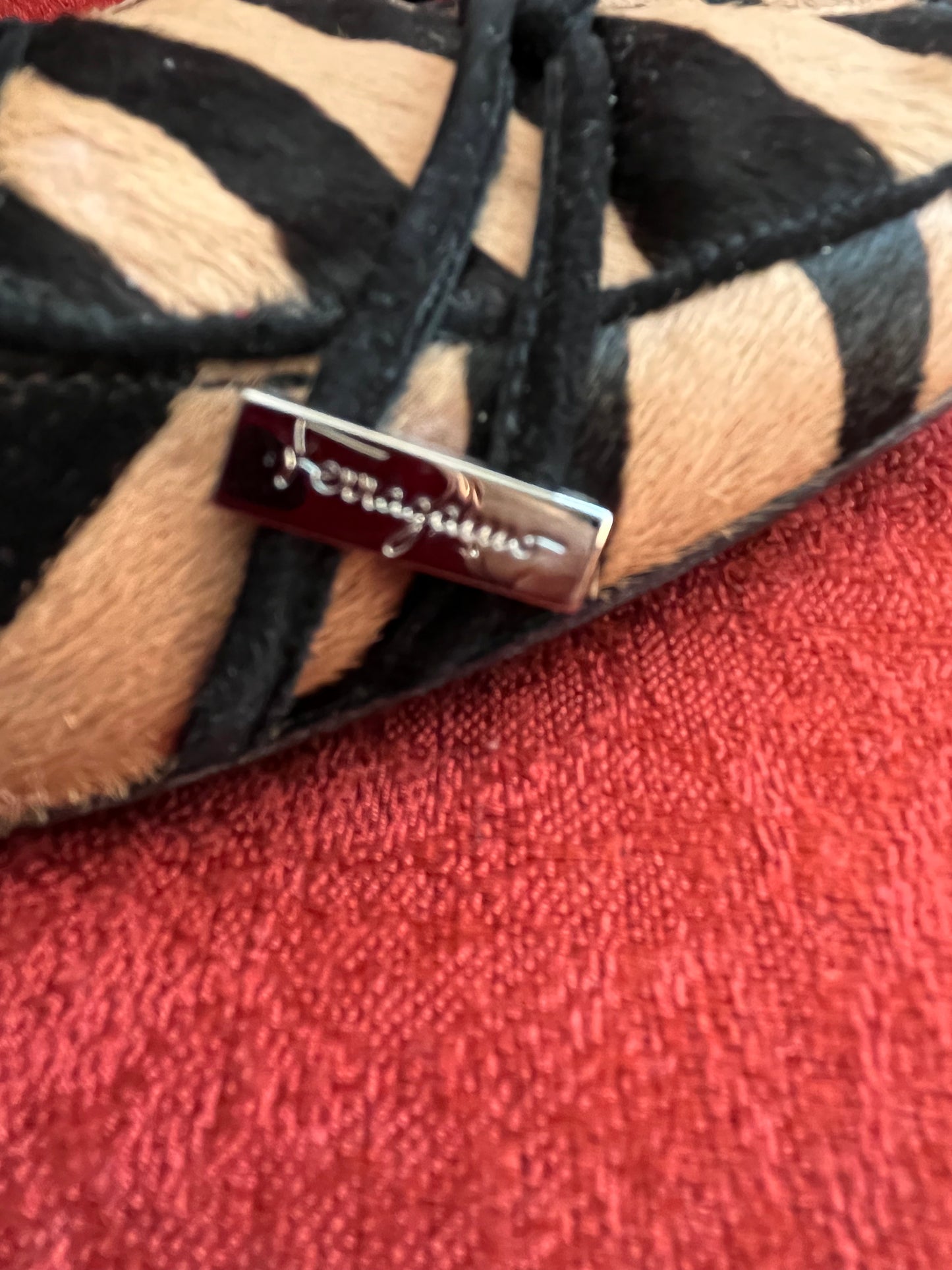 Salvatore Ferragamo Calf Hair Animal Print Flat Shoe-9B