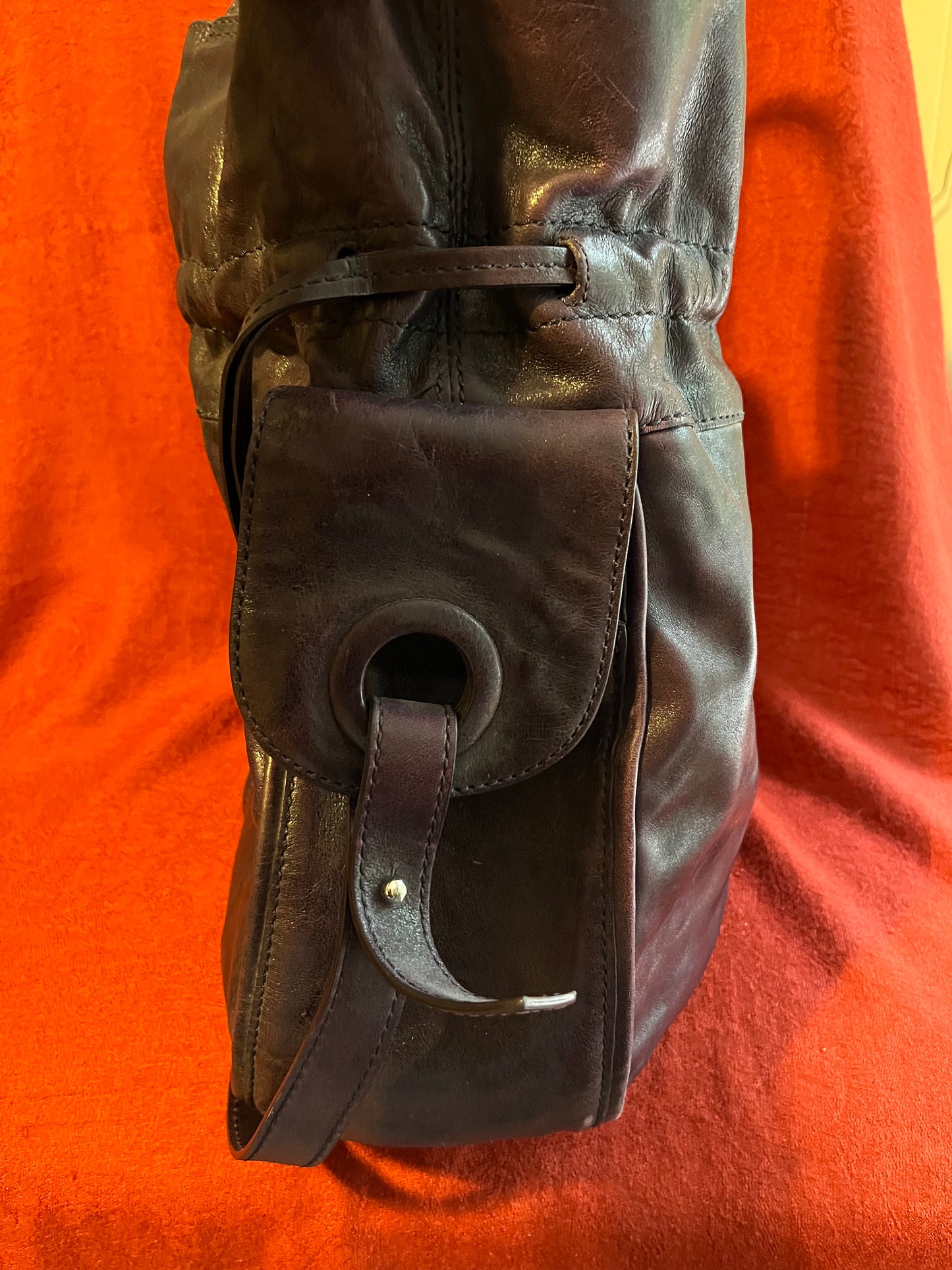 Dark Brown Leather Francesco Biasia Handbag