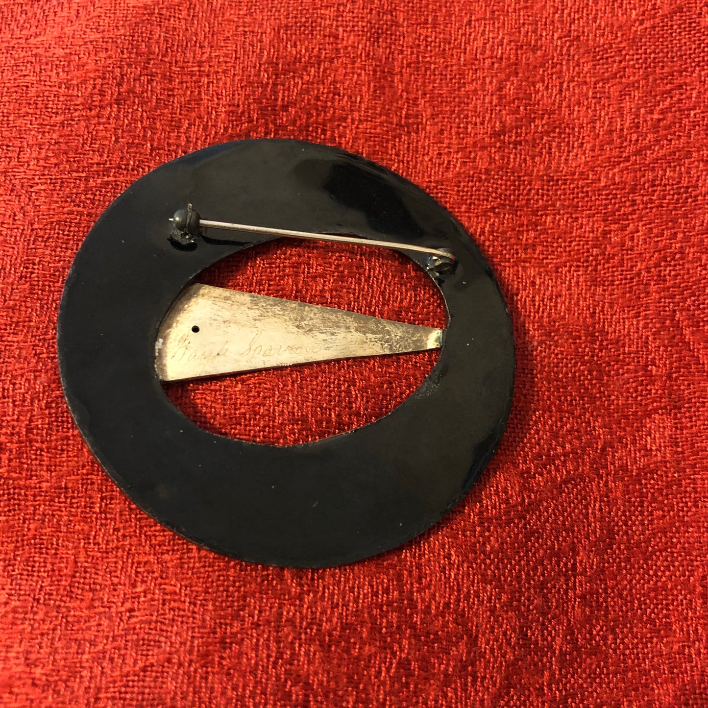 Black & Gold Handcrafted Brooch by Gayle Sparrow