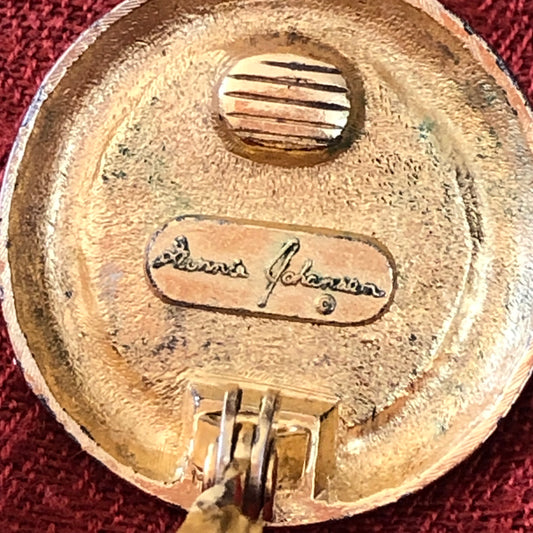 Vintage Ginnie Johansen Clip On Earrings