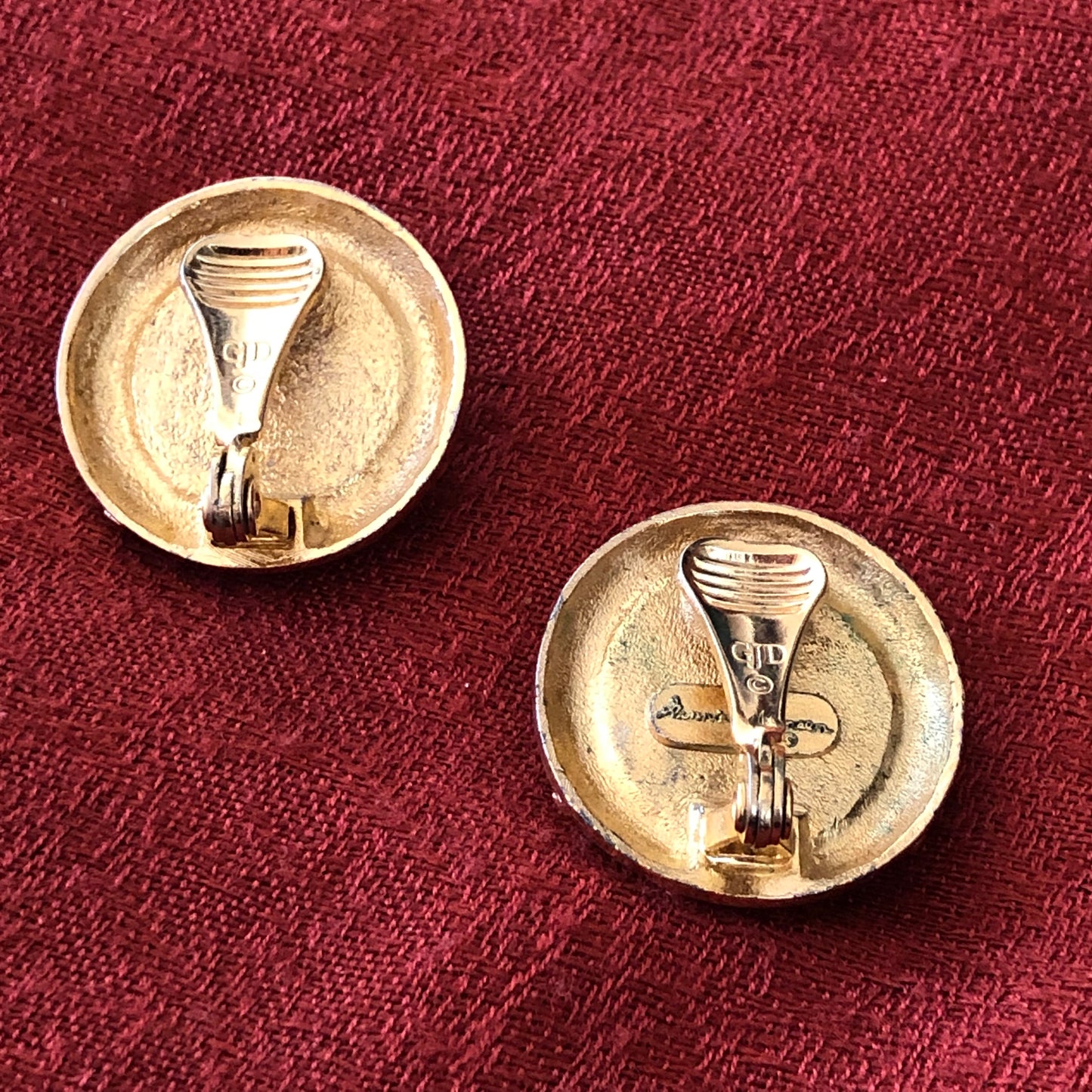 Vintage Ginnie Johansen Clip On Earrings
