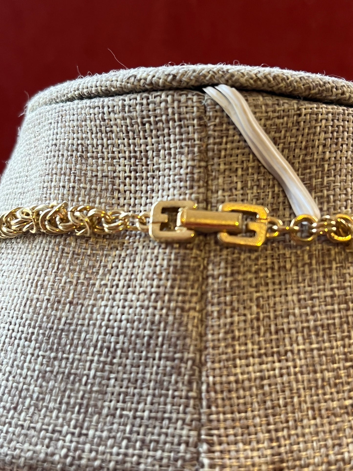 Vintage GIVENCHY Gold Tone Byzantine Style Chain Necklace - 29"