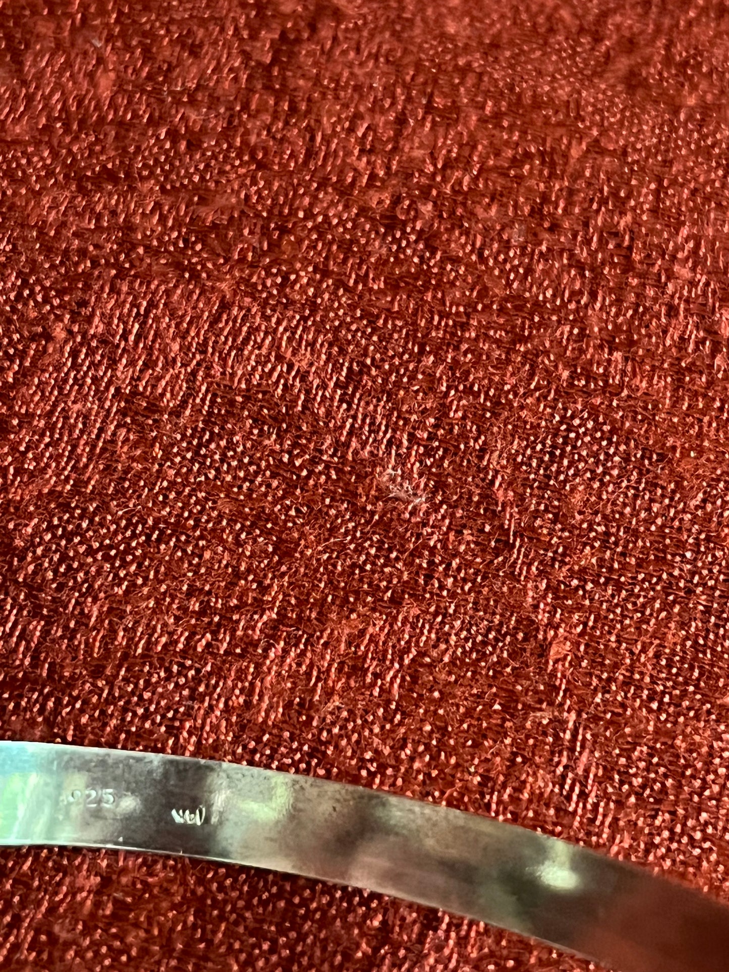 Tommy J. Armada Sterling and 14K Double Hook Bangle Bracelet