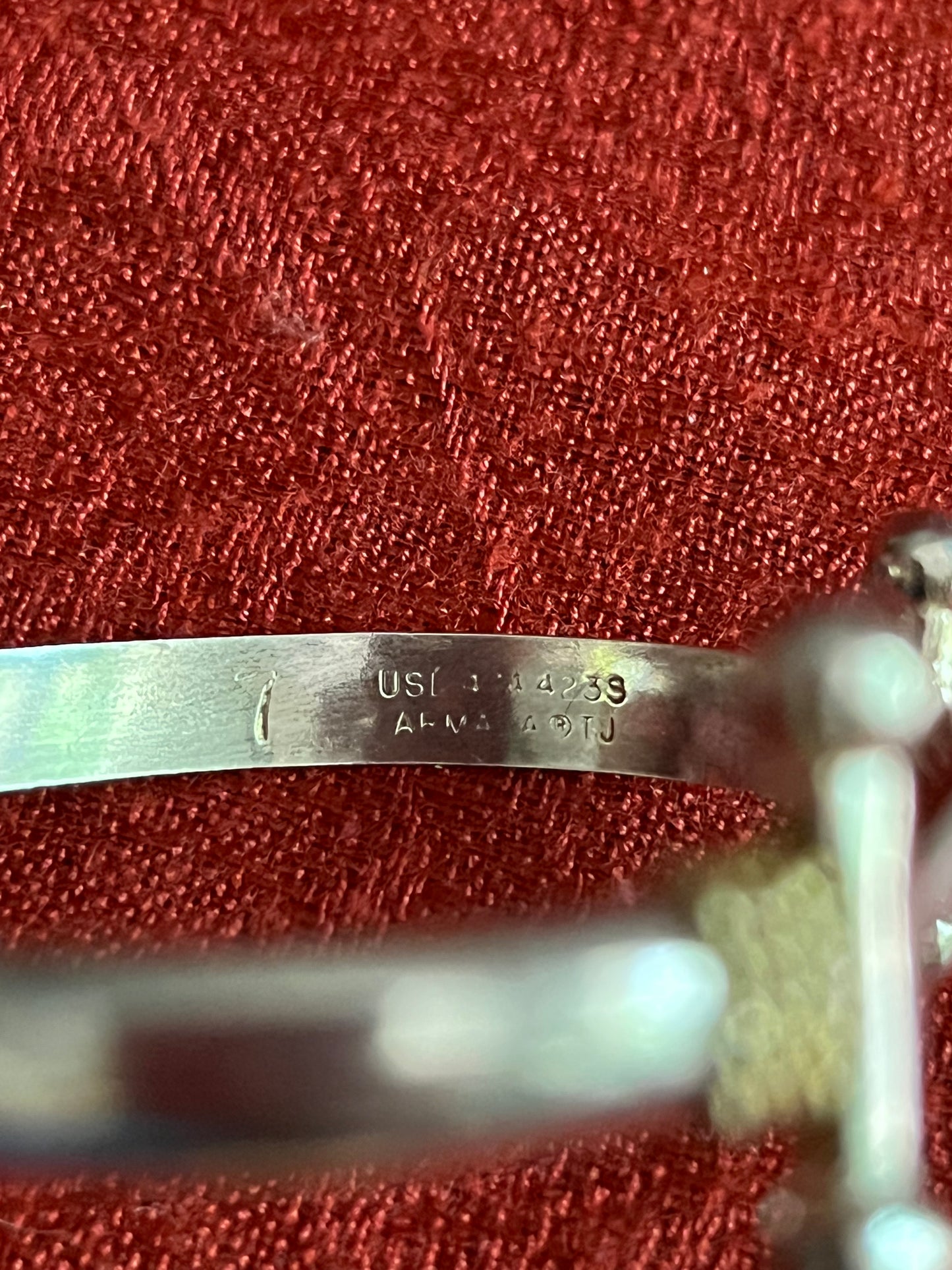 Tommy J. Armada Sterling and 14K Double Hook Bangle Bracelet