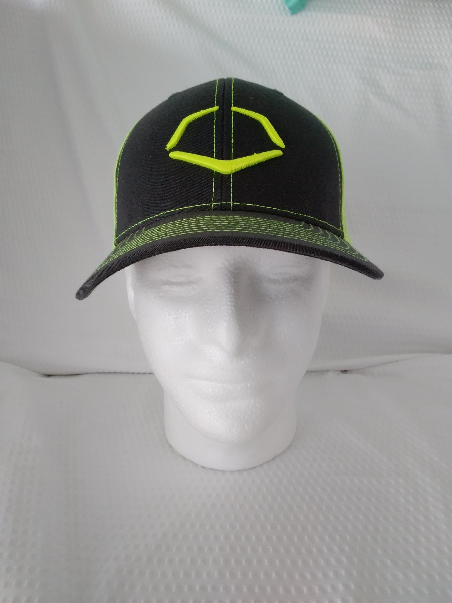 Lime Green and Black Ball Cap by Richardson