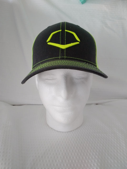 Lime Green and Black Ball Cap by Richardson
