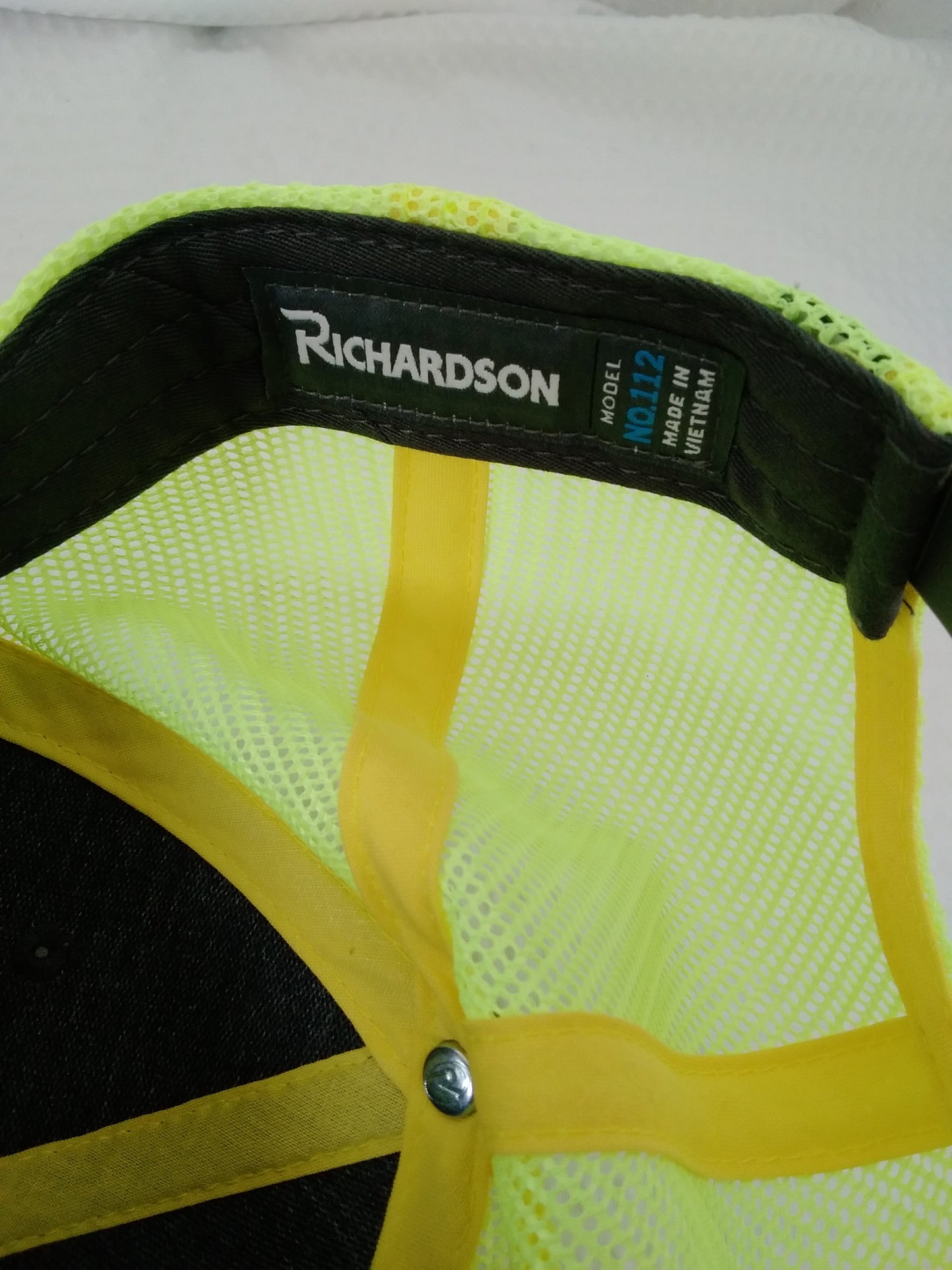 Lime Green and Black Ball Cap by Richardson