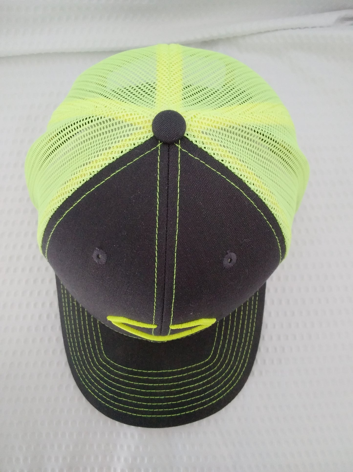 Lime Green and Black Ball Cap by Richardson