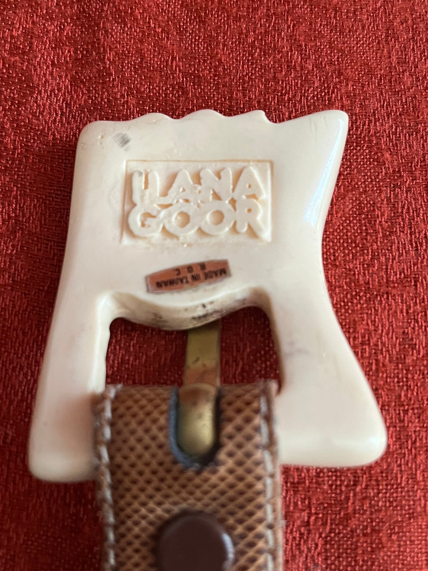 Vintage Ilana Goor Genuine Karung Skin Belt