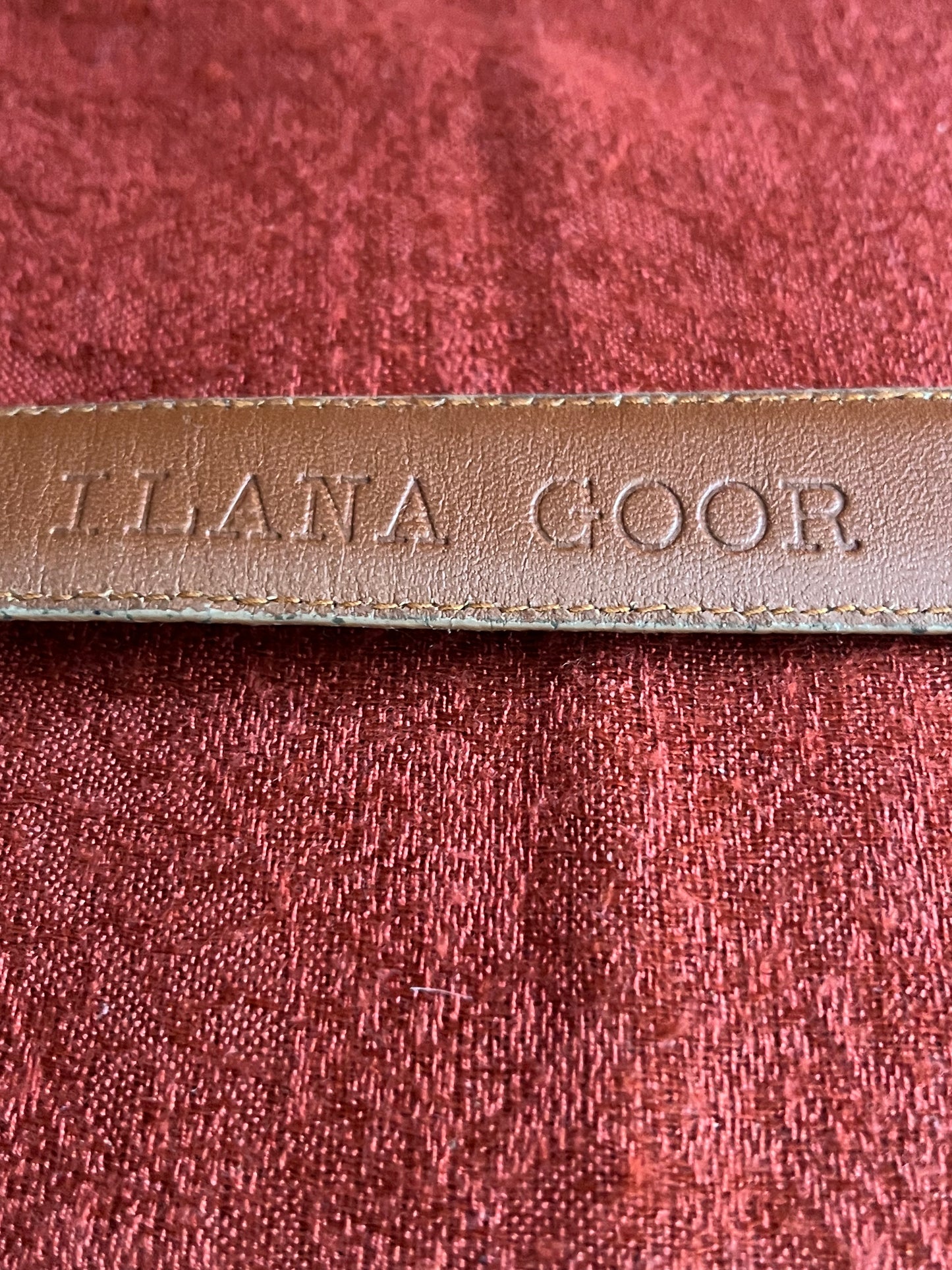 Vintage Ilana Goor Genuine Karung Skin Belt