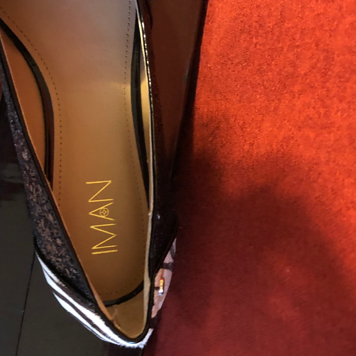 Iman Zebra Cow Hair Pattern and Glitter Flats-NIB-Size 9M