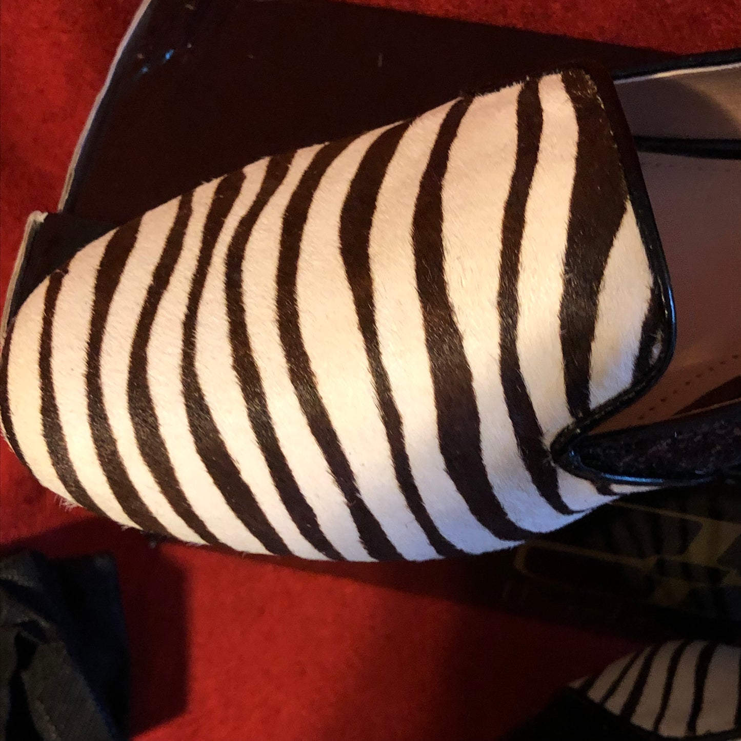 Iman Zebra Cow Hair Pattern and Glitter Flats-NIB-Size 9M